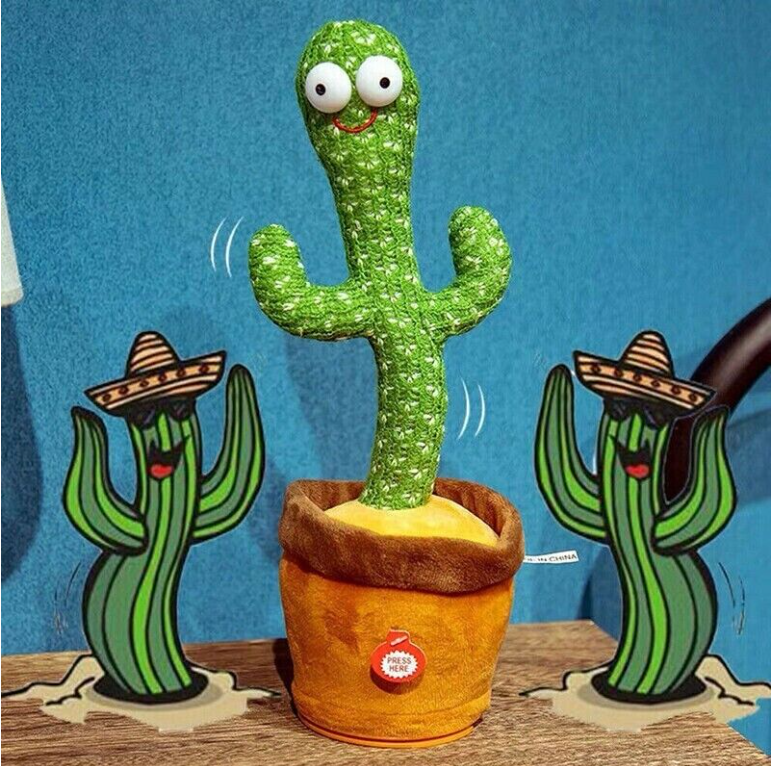 Talking Toy Dancing Cactus Doll Speak Talk Sound Record Repeat Kawaii 120 songs
