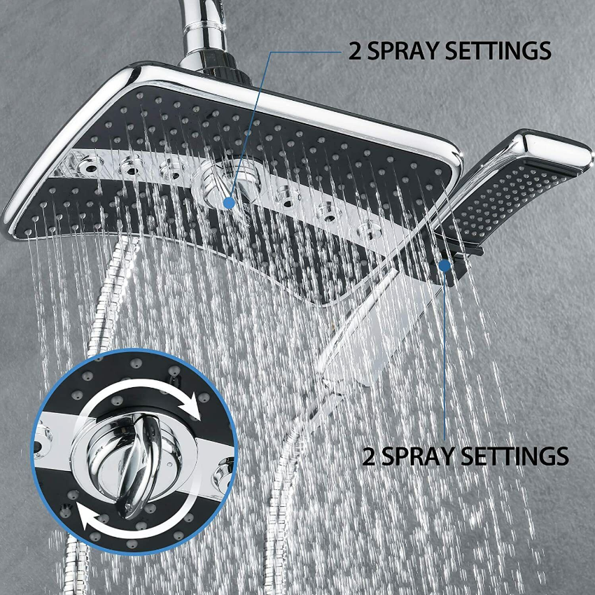 "Bright Showers" Multi Function Rain Chrome Shower Head PSS3919-01